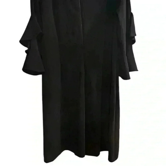 Taylor Women's Plus Size 16W Black Shift Dress Ruffle Sleeves Casual - Picture 7 of 11